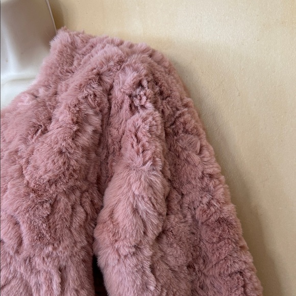 Line & Dot Plush Faux Fur Pink Teddy Jacket size S - Picture 6 of 11